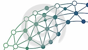 Fluid abstract network grid, symbolizing seamless connection and data. vector design Generative AI