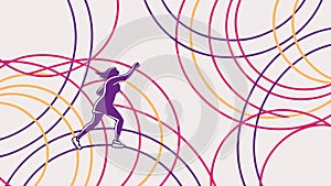 Fluid Abstract Pattern of Overlapping Colorful Lines, vector design Generative AI