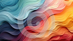 Fluid Abstract Ribbons in Warm Gradient