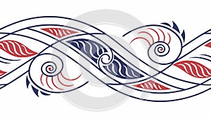 Fluid Abstract Wave Border: Dynamic Flowing Design, vector design Generative AI