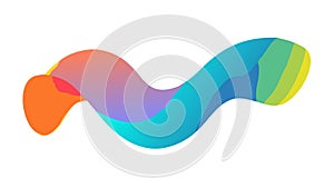 Fluid Abstract Wave Dynamic Gradient Element, vector design Generative AI