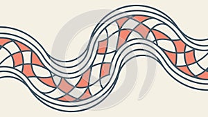 Fluid Abstract Wavy Line Pattern Design, vector design Generative AI
