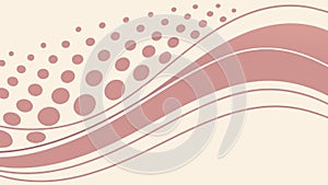 Fluid Abstract Wavy Lines and Dots Pattern, vector design Generative AI