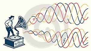 Fluid Abstract Wavy Lines Dynamic Design Element, vector design Generative AI