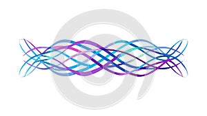 Fluid abstract wavy lines pattern in vibrant gradient, vector design Generative AI