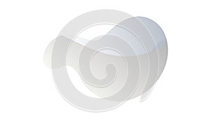 Fluid Abstract White Blob Shape with Subtle Gradient, vector design Generative AI