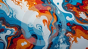 fluid art of fire and ice flat surface backgr ai generated