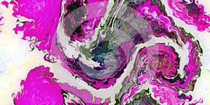 Fluid art texture. Abstract background with iridescent paint effect. Liquid acrylic picture with artistic mixed paints.