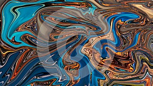 Fluid art texture. Background with abstract swirling paint effect. Liquid acrylic picture with flows and splashes. Mixed paints fo