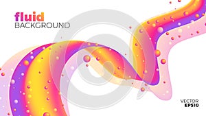 Fluid background, abstract colorful shape, vector illustration