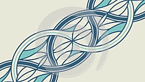 Fluid Celtic Knotwork Seamless Pattern, vector design Generative AI