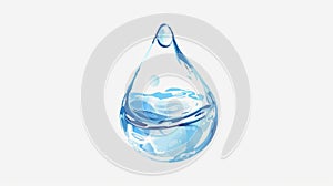 Fluid design element. Droplet, blob, waterdrop. Pure liquid dripping from a surface. Droplet, blob, waterdrop. Flat