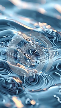 Fluid dynamic patterns in water, capturing the interplay of light and motion.