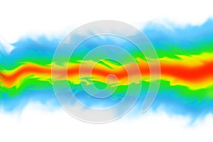 Fluid dynamics / mechanics simulation CGI imagery on white background