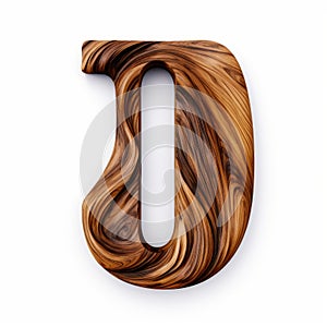 Fluid And Flowing Wooden Font With 3d Wavey Wood Background