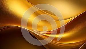 fluid golden waves create a dynamic abstract design
