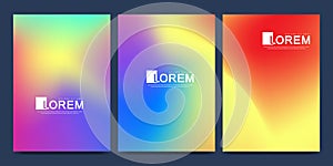 Fluid Gradient Minimal Poster Layout Template. Modern Cover Design. Abstract Flyer With Colorful Liquid Color. Vector