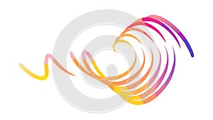 Fluid Gradient Swirl Element, Dynamic Colorful Abstract Wave Design, vector design Generative AI