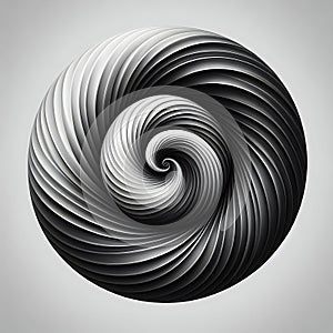 Fluid grayscale swirl abstract elegance