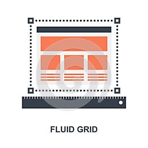 Fluid Grid icon concept
