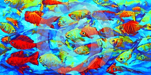 Fluid Impressions: Mesmerizing Digital Fish Paintings photo