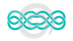 Fluid Interlocking Wavy Lines Geometric Abstract Pattern, vector design Generative AI