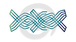 Fluid Intertwined Wavy Lines Pattern, vector design Generative AI