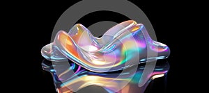 Iridescence: AI-Generated Abstract Art photo