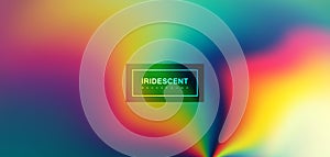 Fluid iridescent multicolored background. photo