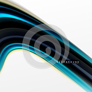 Fluid liquid mixing colors concept on light grey background, curve flow, trendy abstract layout template for business or