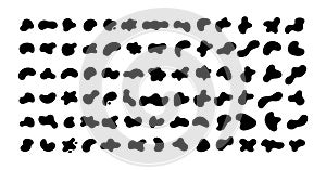 Fluid liquid random organic shapes vector isolated on white background