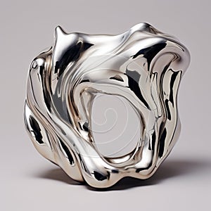 Fluid Melting Sculpture Cuff - Expressionistic Distorted Forms