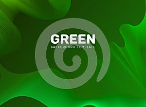 Fluid modern green poster template. Aabstract geometrical background with blend design color