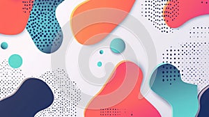 Fluid organic shapes creating abstract modern background design