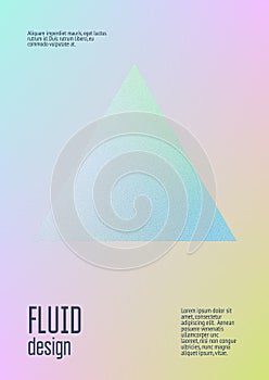 Fluid poster with triangle shapes