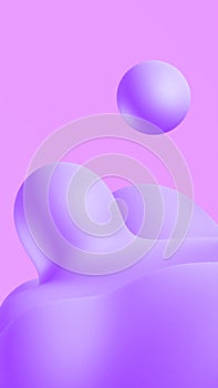 Fluid purple shapes on a pink background