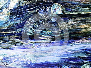 Dramatic blue textured organic textured background.