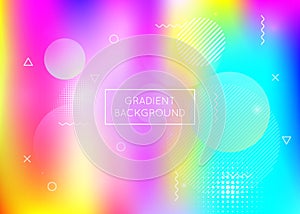 Fluid shapes background with liquid dynamic elements. Holographi