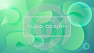 Fluid shapes poster covers set with modern background colors