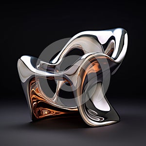 Fluid Silver Armchair: Avicii-inspired Organic 3d Design