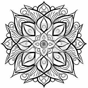 Fluid Simplicity: Bold Traditional Mandalas Coloring Pages