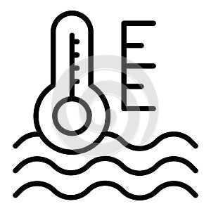 Fluid temperature icon outline vector. Car antifreeze