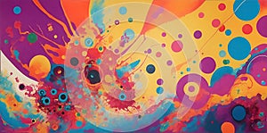 Fluid texture, colourful abstract paint, mix colors, abstract background.