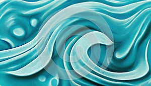 Fluid wave abstract background blue curves flow AI generated