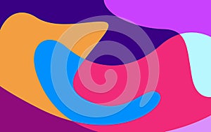 Fluid wave colorful abstract background dynamic vector. Summer Background