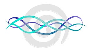 Fluid Wavy Lines: Abstract Blue-Green Dynamic Pattern, vector design Generative AI