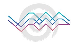 Fluid Wavy Lines Abstract Pattern with Multi-Color Gradient, vector design Generative AI