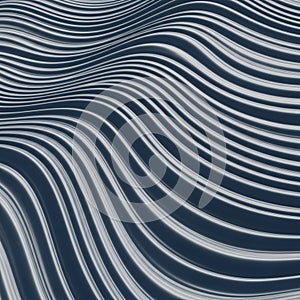 Fluid, wavy lines create a rhythmic pattern on a dark background