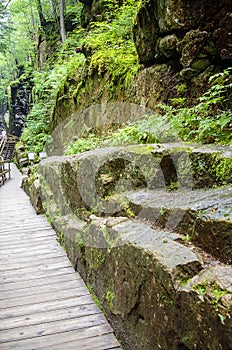 Flume Gorge in Lincoln New Hampshire White mountains