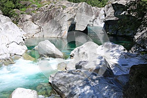 A flume in Tessin, Switzerland